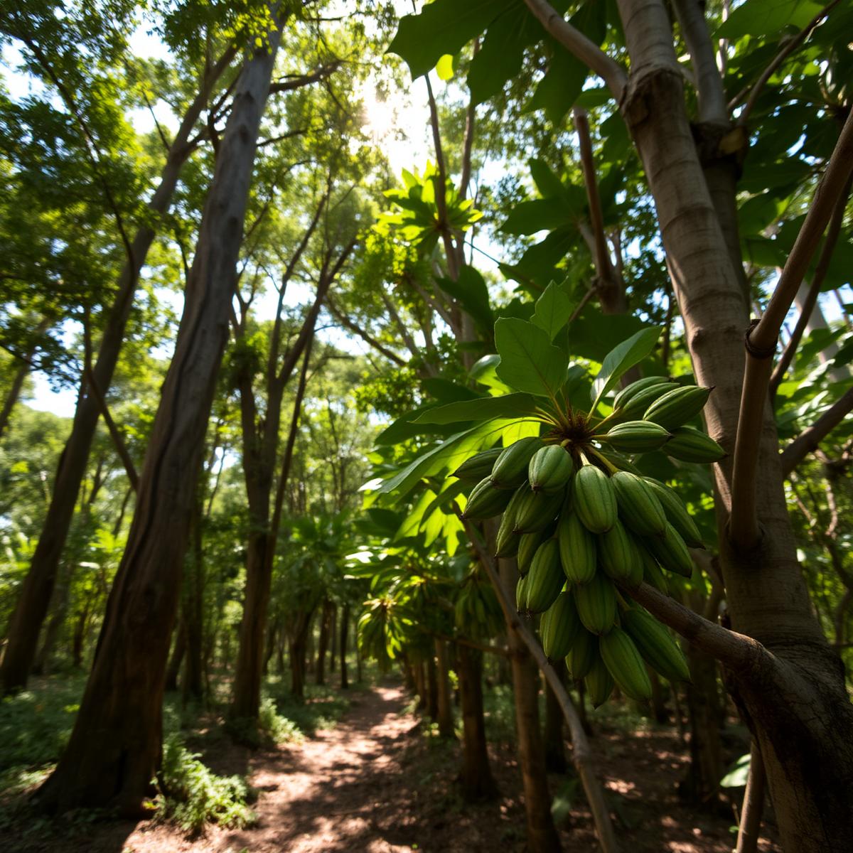 Plantação de cacau em sistema cabruca na Bahia